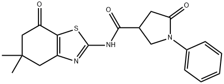 N-(5,5-dimethyl-7-oxo-4,6-dihydro-1,3-benzothiazol-2-yl)-5-oxo-1-phenylpyrrolidine-3-carboxamide Structure
