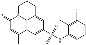 N-(3-fluoro-2-methylphenyl)-7-methyl-5-oxo-2,3-dihydro-1H,5H-pyrido[3,2,1-ij]quinoline-9-sulfonamide 结构式