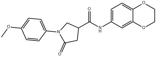 N-(2,3-dihydro-1,4-benzodioxin-6-yl)-1-(4-methoxyphenyl)-5-oxopyrrolidine-3-carboxamide Structure