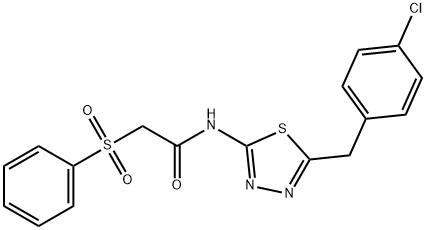 N-[5-(4-chlorobenzyl)-1,3,4-thiadiazol-2-yl]-2-(phenylsulfonyl)acetamide|