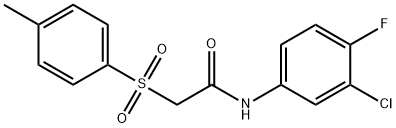 N-(3-chloro-4-fluorophenyl)-2-(4-methylphenyl)sulfonylacetamide,878986-56-2,结构式