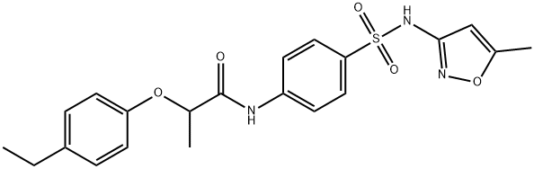 2-(4-ethylphenoxy)-N-[4-[(5-methyl-1,2-oxazol-3-yl)sulfamoyl]phenyl]propanamide Structure