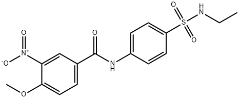 N-[4-(ethylsulfamoyl)phenyl]-4-methoxy-3-nitrobenzamide Struktur