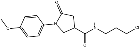 N-(3-chloropropyl)-1-(4-methoxyphenyl)-5-oxopyrrolidine-3-carboxamide Structure