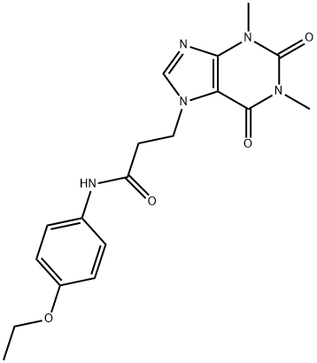 3-(1,3-dimethyl-2,6-dioxopurin-7-yl)-N-(4-ethoxyphenyl)propanamide Structure
