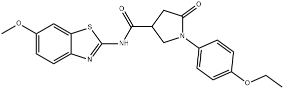 1-(4-ethoxyphenyl)-N-(6-methoxy-1,3-benzothiazol-2-yl)-5-oxopyrrolidine-3-carboxamide Structure