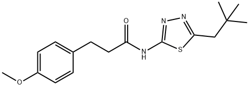 879589-15-8 N-[5-(2,2-dimethylpropyl)-1,3,4-thiadiazol-2-yl]-3-(4-methoxyphenyl)propanamide