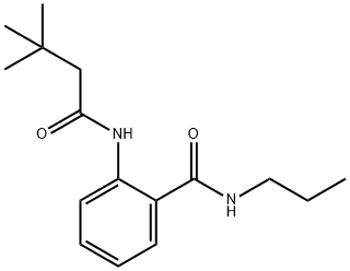 2-(3,3-dimethylbutanoylamino)-N-propylbenzamide 结构式