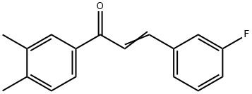 (2E)-1-(3,4-dimethylphenyl)-3-(3-fluorophenyl)prop-2-en-1-one,879855-09-1,结构式