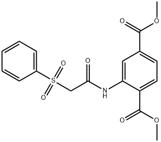 dimethyl 2-{[(phenylsulfonyl)acetyl]amino}benzene-1,4-dicarboxylate,880341-64-0,结构式