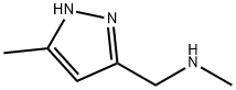 N-甲基-1-(5-甲基-1H-吡唑-3-基)甲胺, 880361-91-1, 结构式
