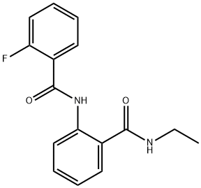 N-{2-[(ethylamino)carbonyl]phenyl}-2-fluorobenzamide Struktur