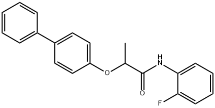 2-(4-biphenylyloxy)-N-(2-fluorophenyl)propanamide Struktur