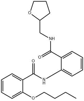 2-butoxy-N-(2-{[(tetrahydro-2-furanylmethyl)amino]carbonyl}phenyl)benzamide Structure