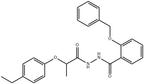 2-(benzyloxy)-N'-[2-(4-ethylphenoxy)propanoyl]benzohydrazide 结构式