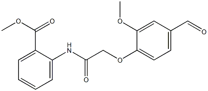 methyl 2-{[(4-formyl-2-methoxyphenoxy)acetyl]amino}benzoate Structure