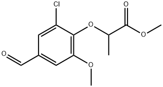 methyl 2-(2-chloro-4-formyl-6-methoxyphenoxy)propanoate Structure