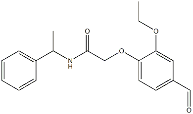 2-(2-ethoxy-4-formylphenoxy)-N-(1-phenylethyl)acetamide Structure