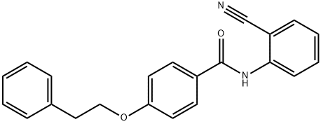N-(2-cyanophenyl)-4-(2-phenylethoxy)benzamide,881625-65-6,结构式