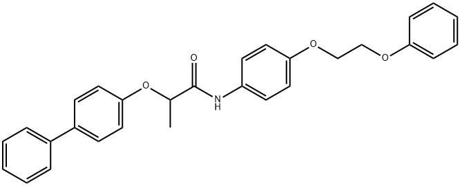 N-[4-(2-phenoxyethoxy)phenyl]-2-(4-phenylphenoxy)propanamide Struktur