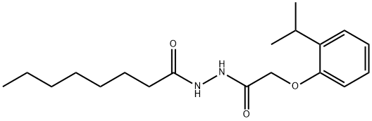 N'-[2-(2-isopropylphenoxy)acetyl]octanohydrazide,881754-29-6,结构式