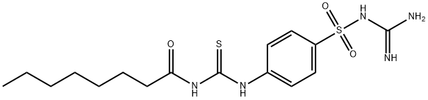 N-({[4-({[amino(imino)methyl]amino}sulfonyl)phenyl]amino}carbonothioyl)octanamide|