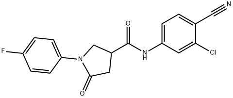 N-(3-chloro-4-cyanophenyl)-1-(4-fluorophenyl)-5-oxopyrrolidine-3-carboxamide Structure