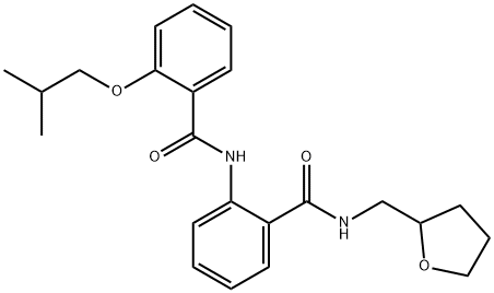 2-isobutoxy-N-(2-{[(tetrahydro-2-furanylmethyl)amino]carbonyl}phenyl)benzamide Structure