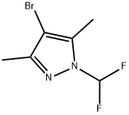 4-溴-1-(二氟甲基)-3,5-二甲基-1H-吡唑,882230-06-0,结构式