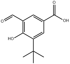 3-(tert-Butyl)-5-formyl-4-hydroxybenzoic Acid Struktur