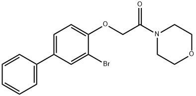 4-{[(3-bromo-4-biphenylyl)oxy]acetyl}morpholine,882577-94-8,结构式