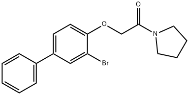 1-{[(3-bromo-4-biphenylyl)oxy]acetyl}pyrrolidine Structure