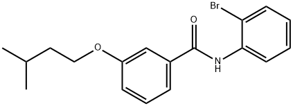 N-(2-bromophenyl)-3-(3-methylbutoxy)benzamide Structure