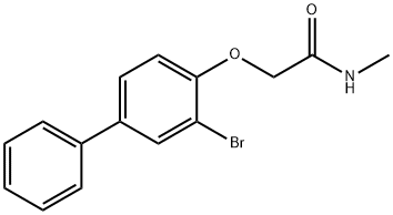 2-[(3-bromo-4-biphenylyl)oxy]-N-methylacetamide Struktur