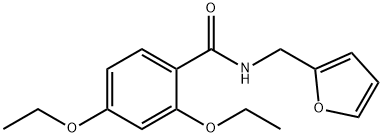 2,4-diethoxy-N-(furan-2-ylmethyl)benzamide Struktur