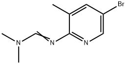 (E)-N'-(5-bromo-3-methylpyridin-2-yl)-N,N-dimethylformimidamide 化学構造式