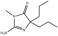 2-Imino-3-methyl-5,5-dipropyl-imidazolidin-4-one 化学構造式