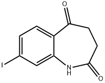 8-IODO-2,3,4,5-TETRAHYDRO-1H-1-BENZAZEPINE-2,5-DIONE 化学構造式