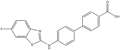 4'-(6-Fluoro-benzothiazol-2-ylamino)-biphenyl-4-carboxylic acid,884860-33-7,结构式