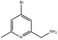 (4-Bromo-6-methylpyridin-2-yl)methanamine Structure