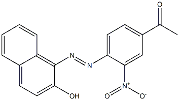 Ethanone, 1-[4-[(2-hydroxy-1-naphthalenyl)azo]-3-nitrophenyl]- 化学構造式