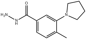 4-甲基-3-(吡咯烷-1-基)苯甲酰肼 结构式