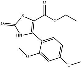 ETHYL 4-(2,4-DIMETHOXYPHENYL)-2-OXO-2,3-DIHYDROTHIAZOLE-5-CARBOXYLATE Structure