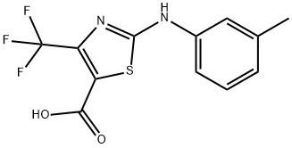 2-[(3-Methylphenyl)amino]-4-(trifluoromethyl)-1,3-thiazole-5-carboxylic acid Struktur