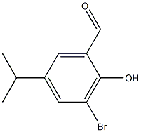 3-bromo-2-hydroxy-5-propan-2-ylbenzaldehyde Struktur