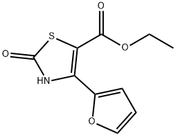 4-(呋喃-2-基)-2-氧代-2,3-二氢噻唑-5-甲酸乙酯,886504-76-3,结构式