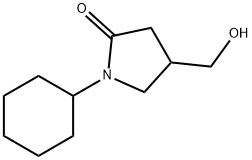 1-cyclohexyl-4-(hydroxymethyl)pyrrolidin-2-one 化学構造式