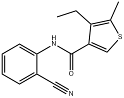 N-(2-cyanophenyl)-4-ethyl-5-methylthiophene-3-carboxamide Structure