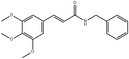 (E)-N-benzyl-3-(3,4,5-trimethoxyphenyl)prop-2-enamide 化学構造式