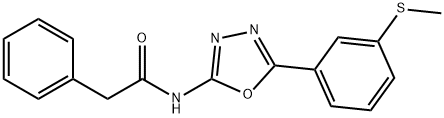 N-[5-(3-methylsulfanylphenyl)-1,3,4-oxadiazol-2-yl]-2-phenylacetamide Structure